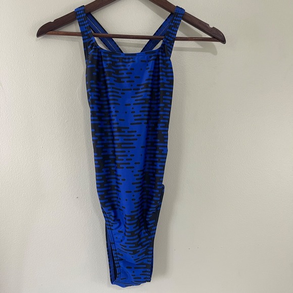 Speedo Womens ProLT Swimsuit Size 10/36 Blue Black One Piece 7719942 - Picture 1 of 7
